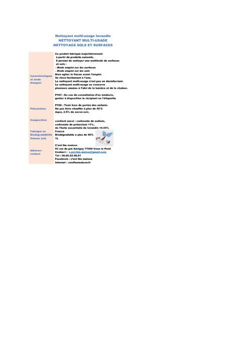 Nettoyant multi-usage lavandin 1 litre